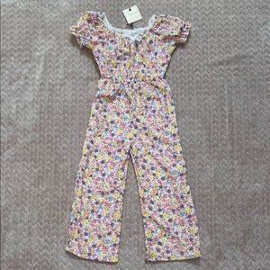Love Squared Multicolor Floral Kids Romper